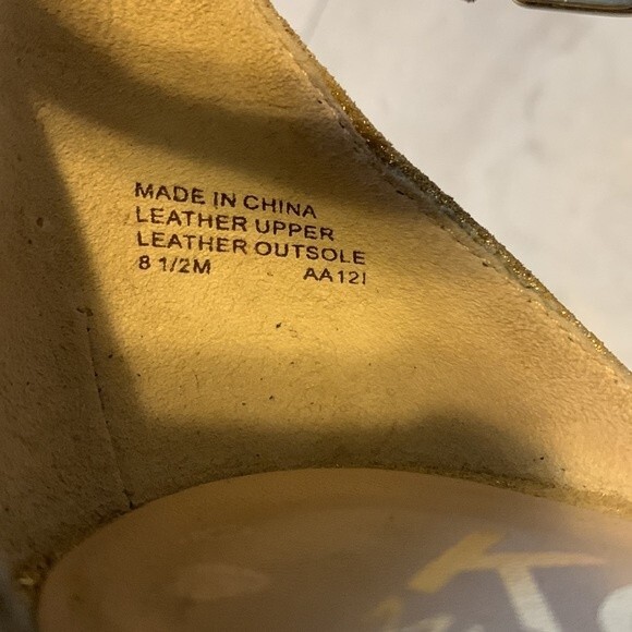 KORS Michael Kors Amaryn Gold Suede Rhinestone Bling Sexy Heels Size 8.5 Party - Picture 12 of 12